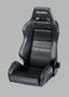 Recaro SPD.00.000.YG11 - Speed Seat - Black Vinyl/Saturn Black/Black AM Vinyl w/Silver Logo