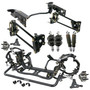 Ridetech 12320296 - HQ Air Suspension System W/ Hub Spindles For 1965-1972 F-100 Front And Rear HQ Shockwaves Front Suspension System Spindles W/ S550 Hubs Caliper Brackets And Bolt-On 4-Link Hub Spindle