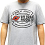 RockJock RJ-711002-L - T-Shirt; w/Vintage Logo; Gray; Large; Print On The Front;