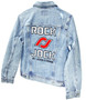 RockJock RJ-714000-L - Jean Jacket; w/Embroidered Logos Front And Back; Blue; Womens Large;