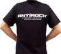 RockJock RJ-711005-M - T-Shirt; w/Antirock Logos Front And Back; Black; Medium;