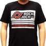 RockJock RJ-711003-S - T-Shirt; w/Distressed Logo; Black; Small; Print On The Front;