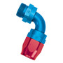 Russell 612250 - Performance -10 AN Red/Blue 90 Degree Swivel Dry Sump Hose End (-10 Port 7/8in-14 Thread)
