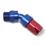 Russell 612240 - Performance -10 AN Red/Blue 45 Degree Swivel Dry Sump Hose End (-8 Port 3/4in-16 Thread)