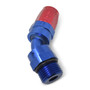 Russell 612240 - Performance -10 AN Red/Blue 45 Degree Swivel Dry Sump Hose End (-8 Port 3/4in-16 Thread)