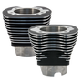 S&S Cycle 910-0261 - 84-99 BT 4-1/8in Bore Cylinder Set For 117in V-Series Engine - Wrinkle Black