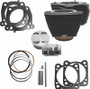 S&S Cycle 910-0681 - 2017+ M8 Models 4.250in Bore 4.375in Stroke Cylinder Kit - Wrinkle Black w/o Highlight