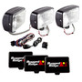 Rugged Ridge 15207.65 - 5 Inch x 7 Inch Halogen Fog Light Kit, Black Steel Housings, Set of 3