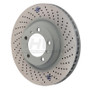 SHW Performance PFR31004 - SHW 07-13 Porsche 911 Turbo w/o Ceramic Brakes Right Front Drill-Dimp MB Brake Rotor (99735140601)