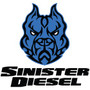 Sinister Diesel SD-ETAC48BLU - Dual Wall Exhaust Tip W/ Angle Cut (4in. to 8in.) - Blue