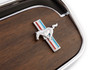 Scott Drake C5ZZ-6506024-C - Glove Box Door Metal Backed Woodgrain with Running Horse Emblem