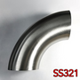 Stainless Bros 701-06356-3150 - 2.5in SS321 90 Degree Mandrel Bend Elbow 1.5D - 16GA/.065in Wall - No Leg
