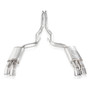 Stainless Works M18CBXFCV - 2018+ Ford Mustang GT 3in Redline Series Catback X-Pipe w/Active Valves & Quad Tips