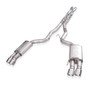 Stainless Works M18CBXFCL - 18-21 Ford Mustang GT 3in Legend Series Catback X-Pipe w/Quad Tips w/o Active Valves