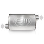 Stainless Works TM4S22O22OPS - 2.25in ID OFFSET INLET/ 2.25in OD OFFSET OUTLET (ON OPPOSITE SIDES) 4inX8in