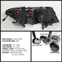 Spyder 5042415 - BMW E46 3-Series 02-05 4DR Projector Headlights 1PC LED Halo Blk PRO-YD-BMWE4602-4D-AM-BK