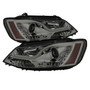 Spyder 5073655 - Volkswagen Jetta 11-14 Projector Headlights Halogen Light Tube DRL Smke PRO-YD-VJ11-LTDRL-SM