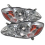 Spyder 5073747 - Xtune Toyota Corolla 03-06 Crystal Headlights Chrome HD-JH-TC03-AM-C