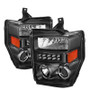 Spyder 5076267 - Xtune Ford F250/350/450 Super Duty 08-10 Projector Headlights LED Halo Black PRO-JH-FS08-LED-BK