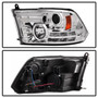 Spyder 5080905 - Dodge Ram 13-15 Projector Headlights Light Bar DRL Chrome PRO-YD-DR13-LBDRL-C