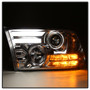 Spyder 5080905 - Dodge Ram 13-15 Projector Headlights Light Bar DRL Chrome PRO-YD-DR13-LBDRL-C