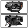 Spyder 5081711 - Toyota Tacoma 12-15 Projector Headlights Light Bar DRL Black PRO-YD-TT12-LBDRL-BK