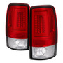 Spyder 5084163 - 00-06 Chevy Suburban 1500/2500 V2 Light Bar LED Tail Lights -Red Clr (ALT-YD-CD00V2-LBLED-RC)