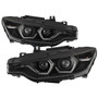 Spyder 5086754 - 12-14 BMW F30 3 Series 4DR Projector Headlights - Black PRO-YD-BMWF3012-AFSHID-BK