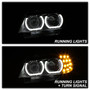 Spyder 5086488 - 09-12 BMW E90 3-Series 4DR Projector Headlights Halogen - LED - Black - PRO-YD-BMWE9009-BK