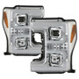 Spyder 5086273 - Ford F-250/F-350/F450 Super Duty 17-18 Projector Headlights Chrome PRO-YD-FS17-SBSEQ-C