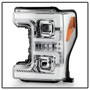Spyder 5086273 - Ford F-250/F-350/F450 Super Duty 17-18 Projector Headlights Chrome PRO-YD-FS17-SBSEQ-C