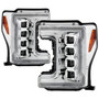 Spyder 5087447 - Ford F-250/F-350/F450 17-18 Full LED Headlights Black PRO-YD-FS17HALAP-SEQ-C