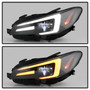 Spyder 5088093 - Subaru Impreza WRX 15-20 Halogen High-Power LED Headlights- Black PRO-YD-SWRX15HALAP-SBSEQ-BK