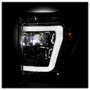 Spyder 5087881 - Ford F250/350/450 11-16 V2 High-Power LED Headlights-White Light Bar-Chrome PRO-YD-FS11V2PL-C