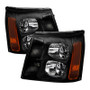 Spyder 9029578 - Xtune Cadillac Escalade (Halogen Only) 2002 OEM Style Headlights Black HD-JH-CAES02-AM-BK