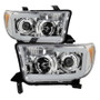 Spyder 9027895 - Xtune Toyota Tundra 07-13 LED Light Bar Projector Headlights Chrome PRO-JH-TTU07-LED-C