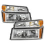 Spyder 9032127 - Xtune Chevy Colorado 04-12 OEM Headlights w/ Bumper Lights Chrome HD-JH-CCOL04-SET-C