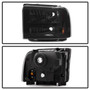 Spyder 9033001 - Xtune Ford F250 F350 F450 Superduty Excursion 99-04 Headlights Black Smoked HD-JH-FF25099-HA-BSM