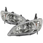 Spyder 9042713 - xTune 04-05 Honda Civic (Excl Hatchback/Si) OEM Style Headlights - Chrome (HD-JH-HC04-4D-AM-C)
