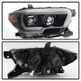 Spyder 9042997 - xTune 16-18 Toyota Tacoma SR/SR5 DRL Proj Headlights w/Turn Signal - Blk (PRO-JH-TTA16-SR-BK)