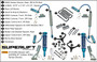 Superlift K1012KG - 05-20 Toyota Tacoma 4WD (Excl TRD Pro Models) - w/ King Shocks 3in Lift Kit