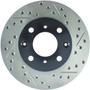 StopTech 127.40023L - 96-00 Honda Civic DX/HX Coupe/90-00 Civic DX/LX Sedan Slotted & Drilled Left Front Rotor