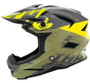 THH Helmets 647927 - T-42 BMX Xtreme  Khaki/Yellow Youth - Small