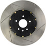StopTech 129.34144.14 - 12-15 BMW 335i Front Right Slotted AeroRotor w/ Black Hat