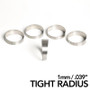 Ticon 109-03801-0013 - Industries 1.5in 45 Degree 2.55in CLR Tight Radius 1mm Wall Titanium Pie Cuts - 5pk