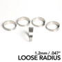 Ticon 109-03201-0004 - Industries 1.25in 45 Degree 2.2D/2.75in CLR LR 1.2mm/.047in Wall Titanium Pie Cuts - 5pk