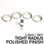 Ticon 109-10201-2014 - Industries 4in Pie Cut 1D Tight Radius 1.2mm/.047in (5 Pack) - POLISHED