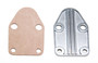 Trans-Dapt Performance 2057 - FUEL PUMP BLOCK-OFF PLATE; CUSTOM STYLE; SB CHEVY 283-400; STIPPLED DESIGN- CHROME