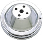 Trans-Dapt Performance 9601 - WATER PUMP PULLEY; 2 GROOVE; 1955-1968 CHEVROLET 283-350; SHORT WATER PUMP- CHROME