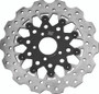 TwinPower 666849 - Twin Power 84-17 Big Twin Exc 08-17 FLH FLT Rear 11.5 Scalloped Floating Rotor Black Mesh